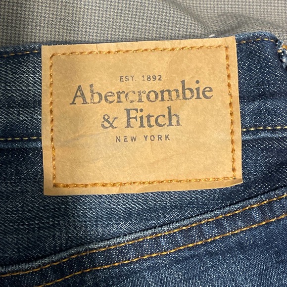 Abercrombie &‎ Fitch Distressed Dark Blue The A&F Skinny Jeans Size 28x30 NWT - Picture 5 of 11